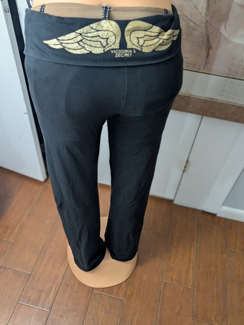 Victoria's Secret Y2K Fold-Over Angel Wings Flare Yoga Pants Size L